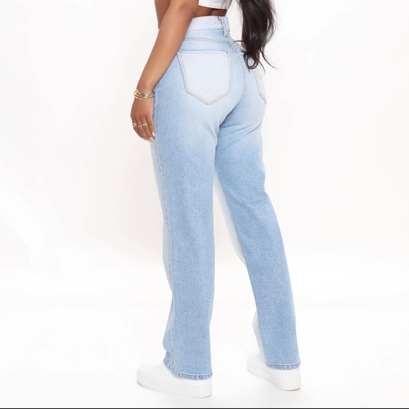 NWT - Fashion Nova - Women’s Two Toned Mom Jeans * - Picture 2 of 11